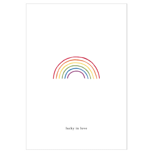 Grußkarte Regenbogen - lucky in love - || Kartotek