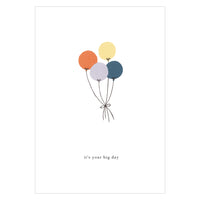 Grußkarte Ballons - it's your big day - || Kartotek